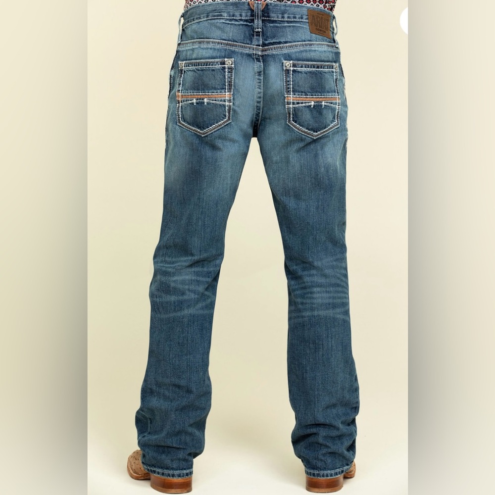 ARIAT MEN'S M4 COLTRANE DURANGO LOW RISE FASHION BOOT CUT JEANS